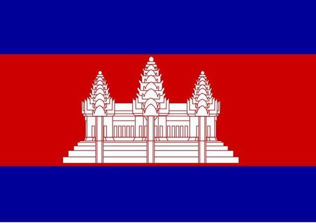 דגל קמבודיה -אופק עולמי - Cambodia flag -ofek olami